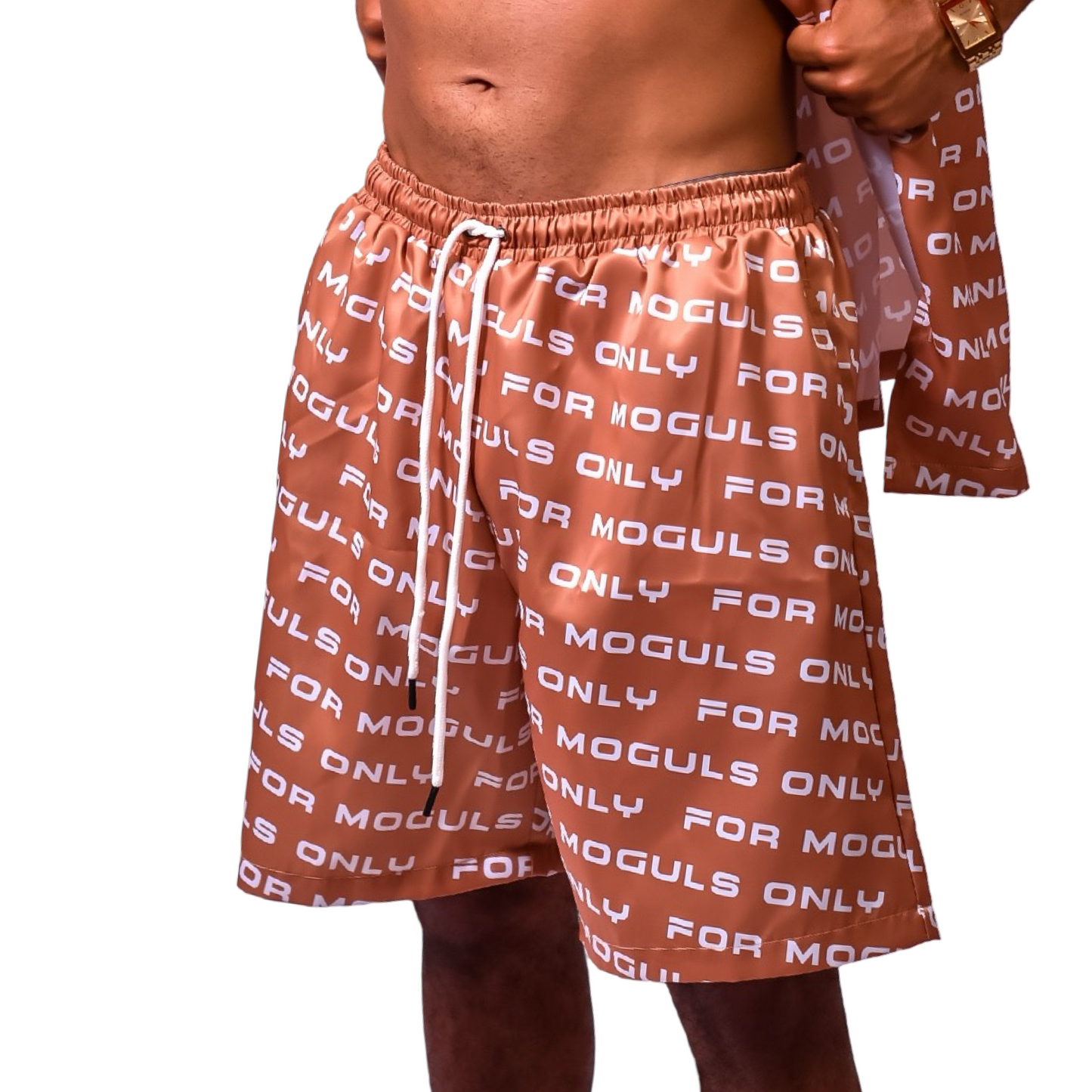 For Moguls Only Satin Swim Shorts