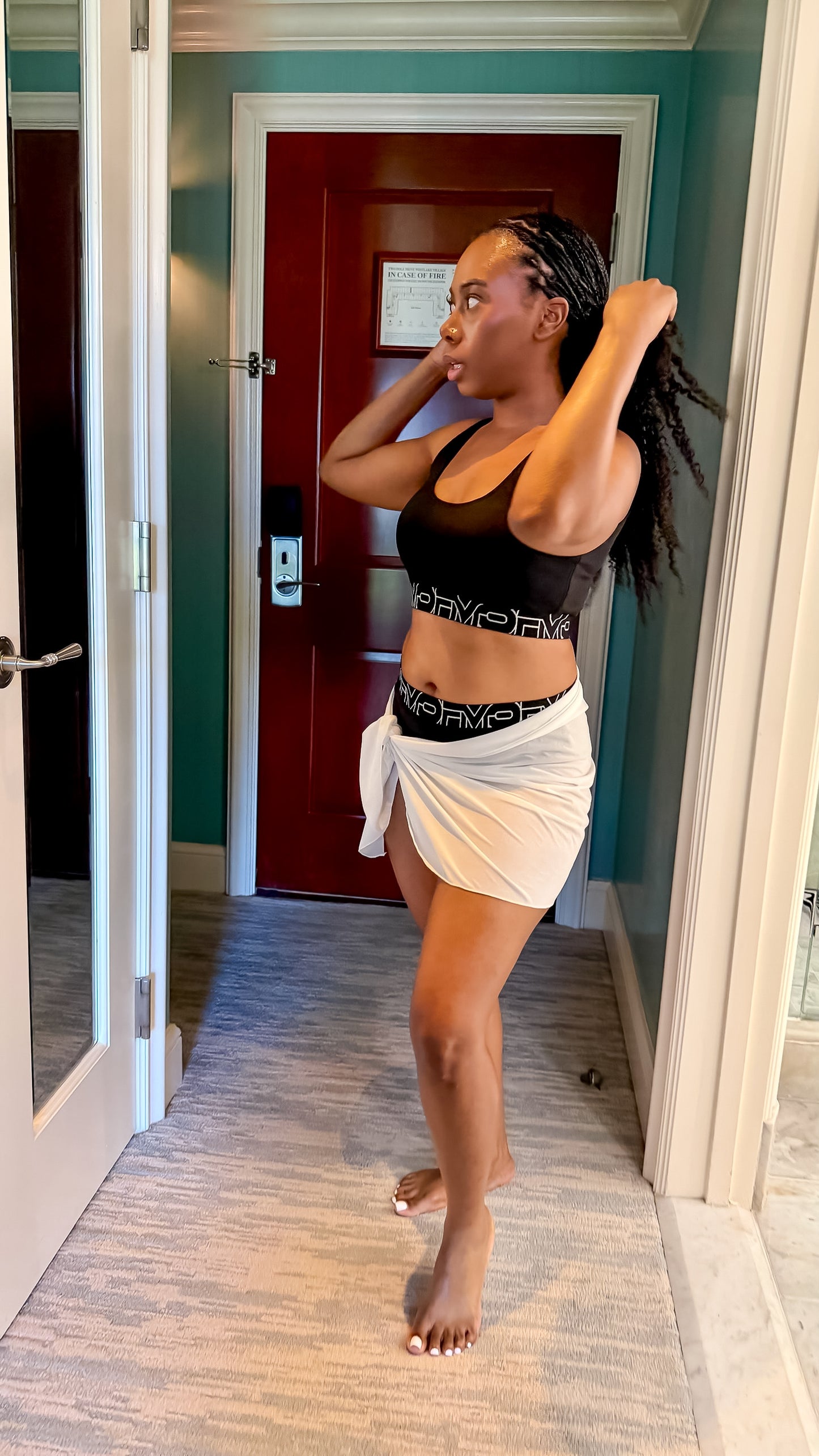 Rib Monogram Swimsuit