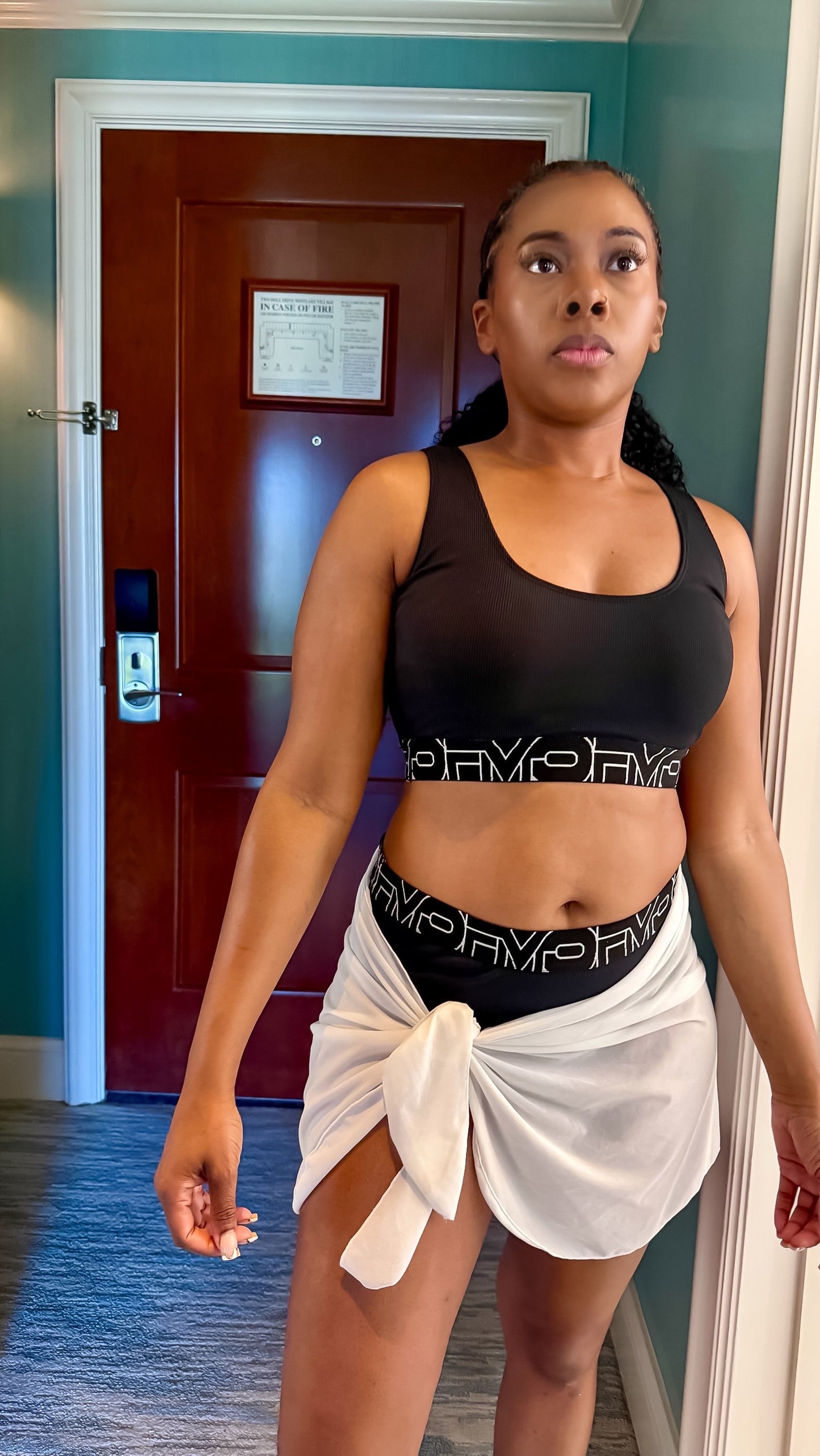Rib Monogram Swimsuit