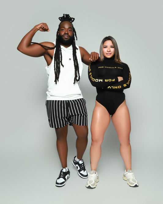 VIP Mogul Coaching by For Moguls Only featuring coach and client in FMO apparel. Premium fitness coaching, accountability, customized training, nutrition guidance, and high-level support for ambitious professionals